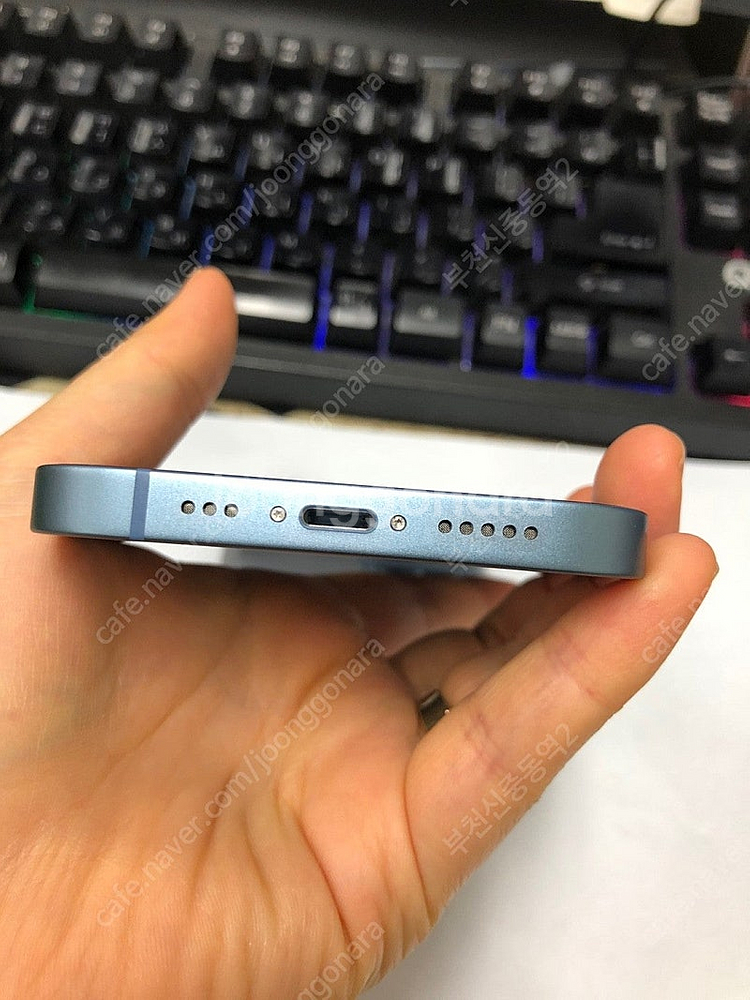 194969 아이폰14 블루 SSS급 128GB 무잔상...--6