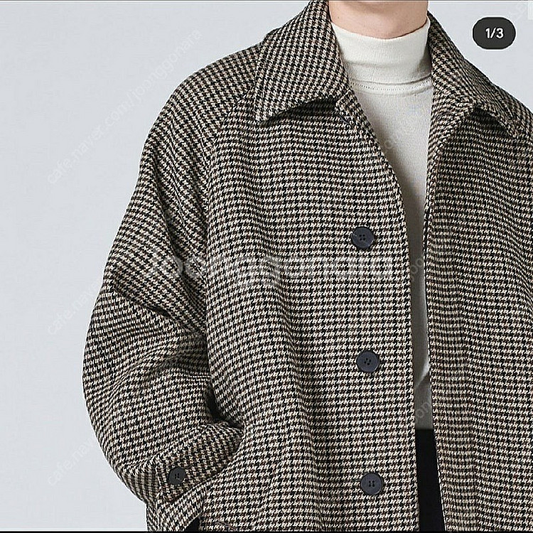 마마가리 체크 발마칸 코트--1