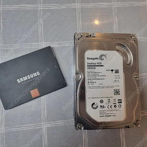 SSD 삼성PRO 128기가(윈도우10 PRO설치) + HDD 씨게이트 2테라