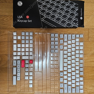 키크론 로우프로파일 PBT 키캡 Light gray and White