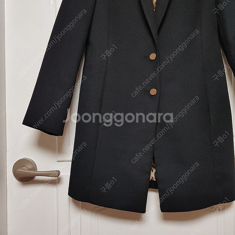 여성 캐시미어 울 모직 혼방 싱글 미디 정장 자켓형 코...--8