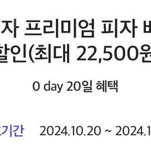 도미노피자 프리미엄 피자 배달/포장 50% 할인쿠폰 2000원