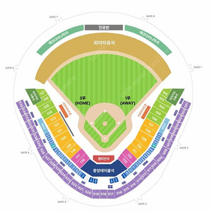 한국시리즈 2차전 기아 대 삼성 1루 k3 511블록 통로 2연석