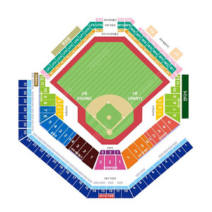 한국시리즈 3차전 삼성 기아 1루 내야지정석 1-6구역 2,4연석