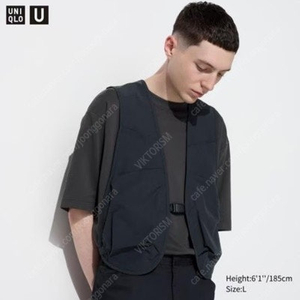 uniqlo u 유니클로 U / 유틸리티 베스트 블랙 / XL (100~105)