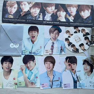 인피니트 2013콘서트 굿즈 일괄 타올, 클리어파일, 우치와 (김성규/장동우/남우현/호야/이성열/엘/이성종)