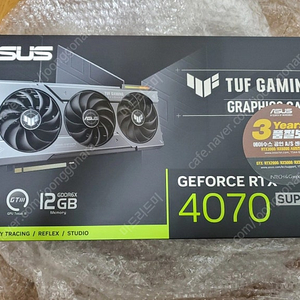 ASUS TUF Gaming 지포스 RTX 4070 SUPER O12G OC D6X 12GB 미개봉 새상품