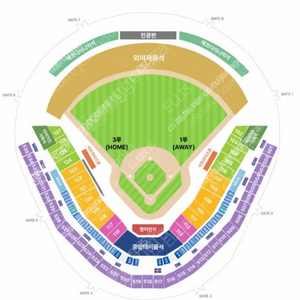 한국시리즈 2차전 기아 vs 삼성 3루 k8 120블록 2연석