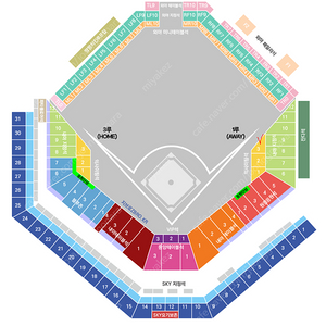 10월26일(토) 한국시리즈 4차전 / 삼성 vs KIA / 1루 익사이팅 연석 / 명당 / 좌석 사진 참고