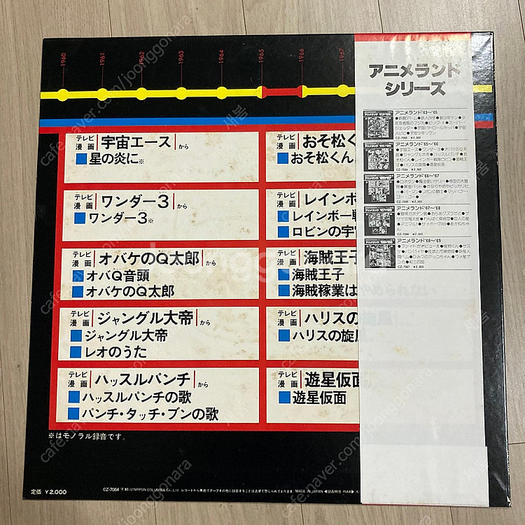 일본 레트로 애니메이션 바이닐 lp--1