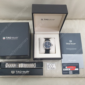 태그호이어 아쿠아레이서 스틸 청판 (민트급) + 정품 디버클 러버스트랩
