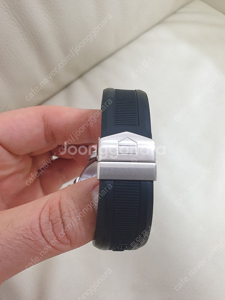 태그호이어 아쿠아레이서 스틸 청판 (민트급) + 정품 디버클 러버스트랩--5