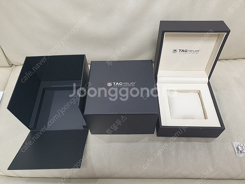 태그호이어 아쿠아레이서 스틸 청판 (민트급) + 정품 디버클 러버스트랩--9