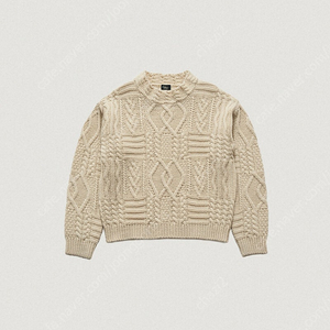 더바넷 피셔맨 니트 스웨터 thebarnet Ivory Fisherman Knit Sweater