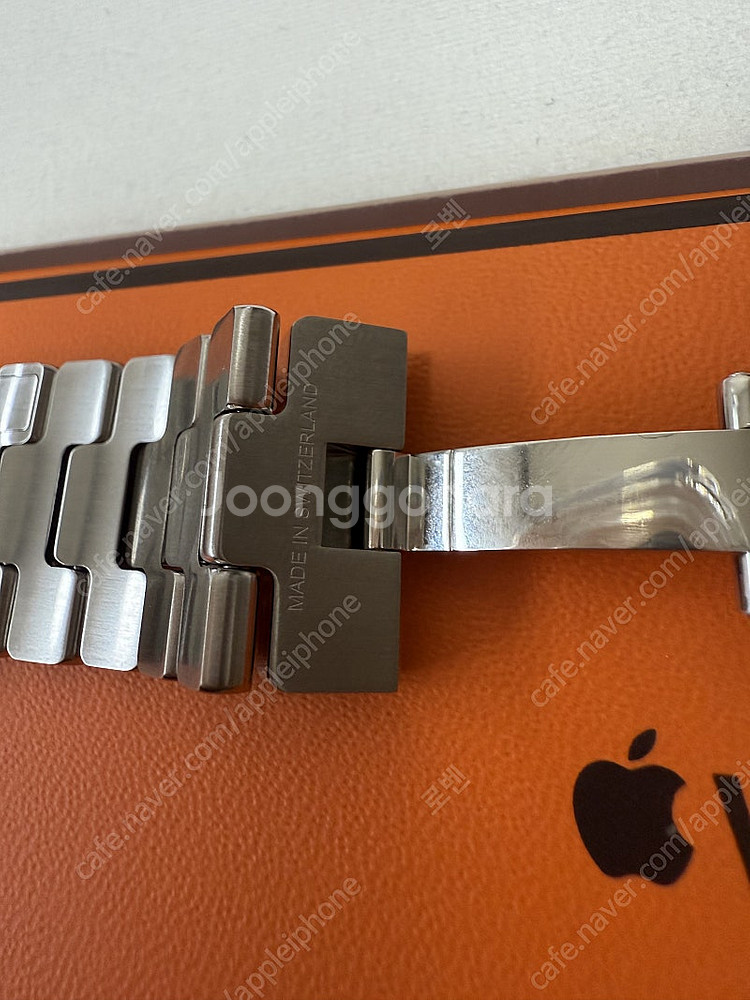 애플워치 에르메스46mm 사티네L--6