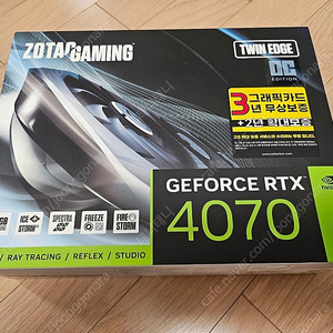 ZOTAC GAMING 지포스 RTX 4070 TWIN Edge OC D6X 12GB 팔아요