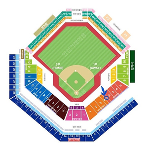 한국시리즈 3차전 1루 원정응원석 1-1구역 2연석통로