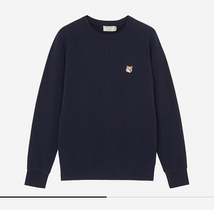 메종키츠네 맨투맨 navy L SIZE