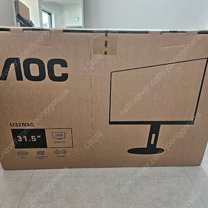 [새상품][미개봉] 알파스캔 32인치 AOC U32N3C 무결점 4K UHD USB-C 프리싱크 높낮이 조절 모니터