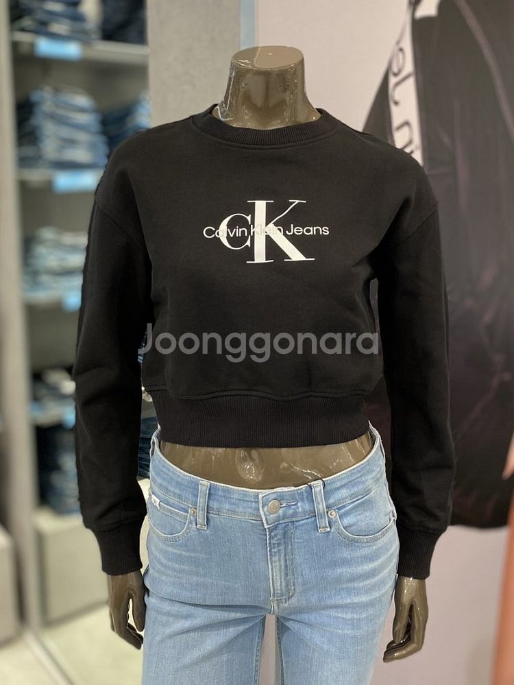캘빈클라인진 크롭티셔츠--0