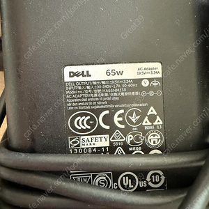 DELL 델 노트북 아답터 65w 품명 LA65NM130 아답터 택포