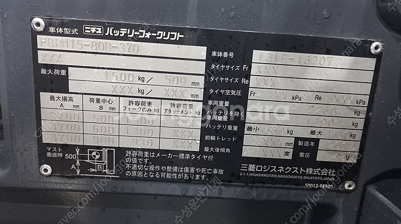 (중고지게차) 니찌유 입식 1.5톤 전동지게차 17년식...--4