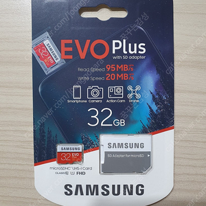 삼성 EVO PLUS 마이크로 sd 32gb, sd 아답터 세트