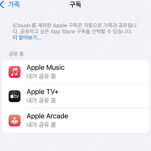 Apple one 가족공유 (아이클라우드X) 11월 22일까지