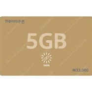 SKT T데이터쿠폰 5GB, 2GB, 1GB, 500MB 판매 (표준요금제에도 사용가능, 사용기한 1년)