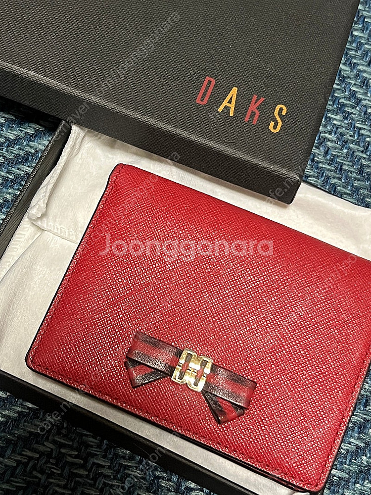 닥스 여자 리본 반지갑 레드--0