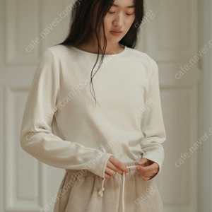 레터 립티 (와이드립, 샌드) letter rib tee in sand