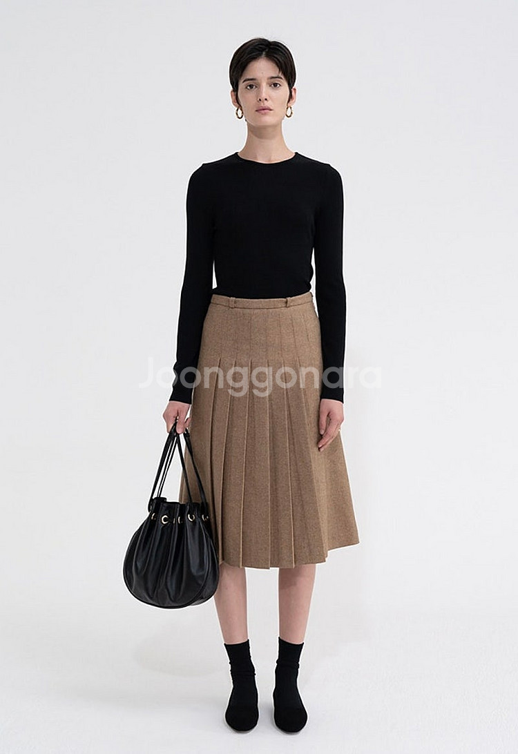 얼바닉30 midi pleated skirt by lo...--1