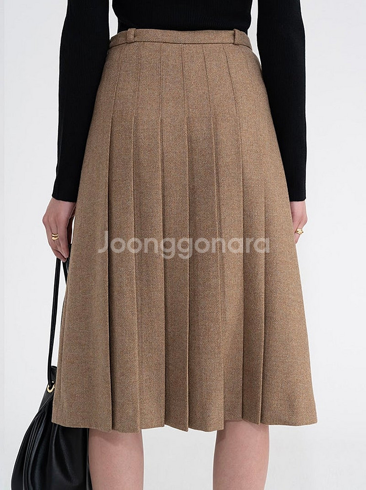 얼바닉30 midi pleated skirt by lo...--2