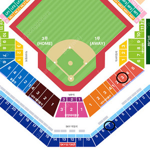 [ 한국시리즈 4차전 1루 원정응원석 SKY지정석 3연석 4연석 2연석 단석 ]