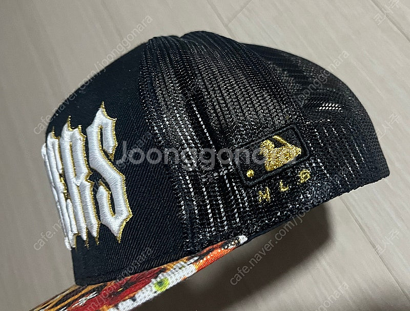 MLB 자수 매쉬 모자 LA 다저스 미사용 새것--1
