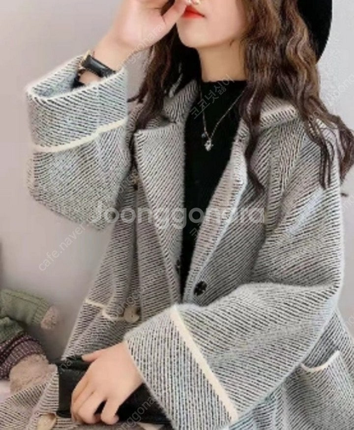 빗살무늬 루즈핏코트--3