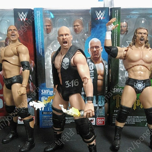 SHF WWE 트리플H 오스틴 더락 DC collectibles 배트맨 7인치 4체