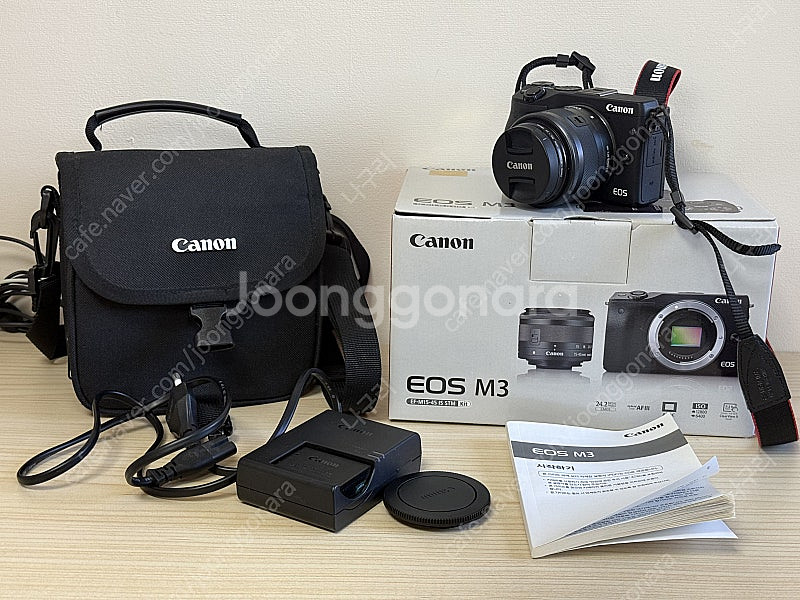 캐논 eos m3+15-45mm 줌렌즈+가방--0