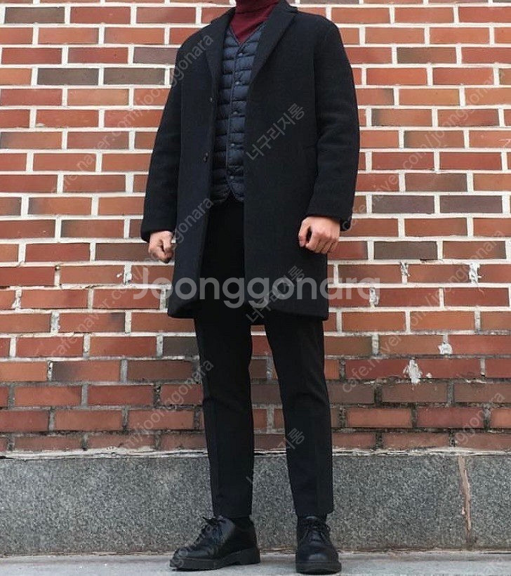 남자 마인드브릿지 겨울코트 95 차콜그레이, 카멜--0