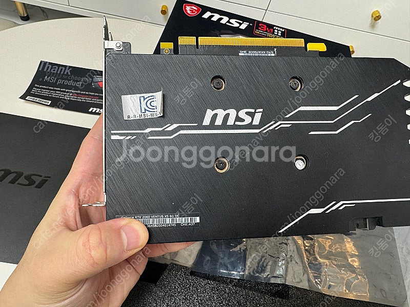 RTX2060 MSI 벤투스OC 판매합니다 그래픽카드--3