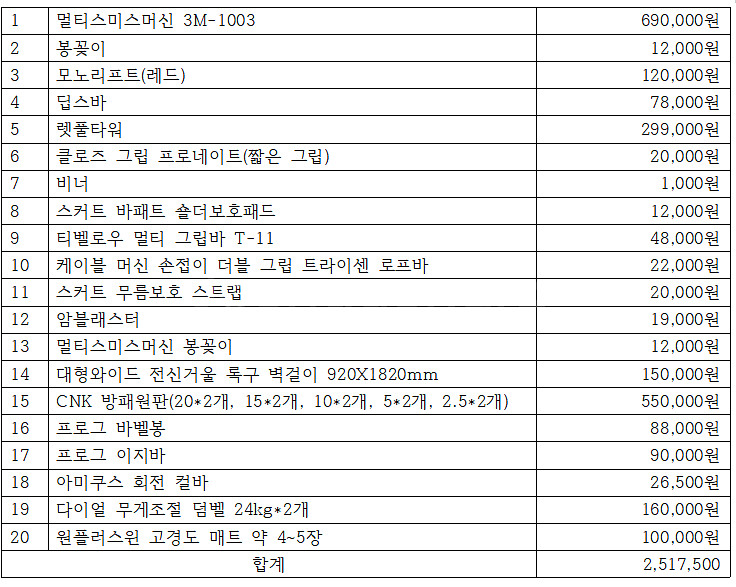 알통스미스 홈짐 및 기타운동 기구--5