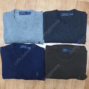 폴로 메리노울 니트 100% Merino Wool round Sweater Grey, Dark Grey, Navy, Brown