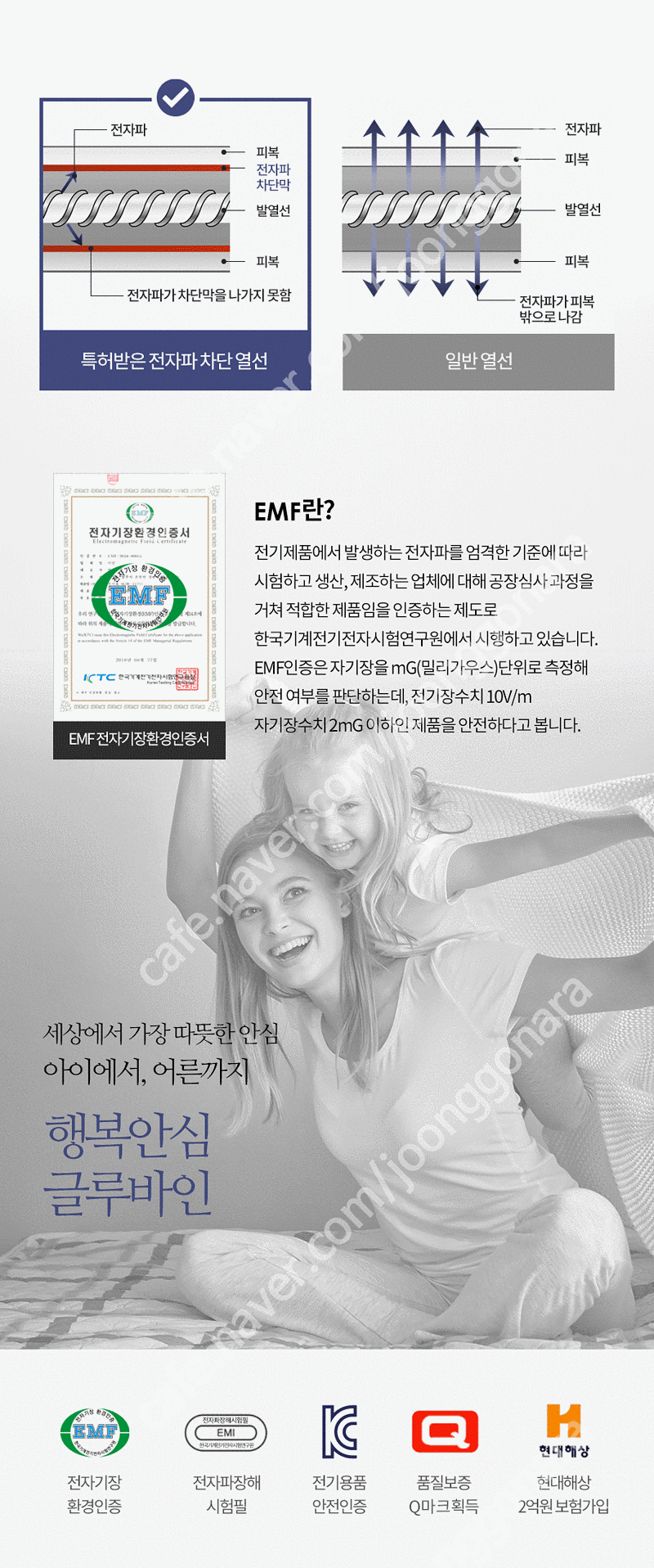 글루바인 전자파안심 타이머 전기요 더블 새상품--4