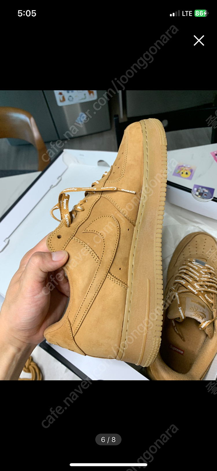 나이키x슈프림 된장포스 295사이즈 극미중고 이미지