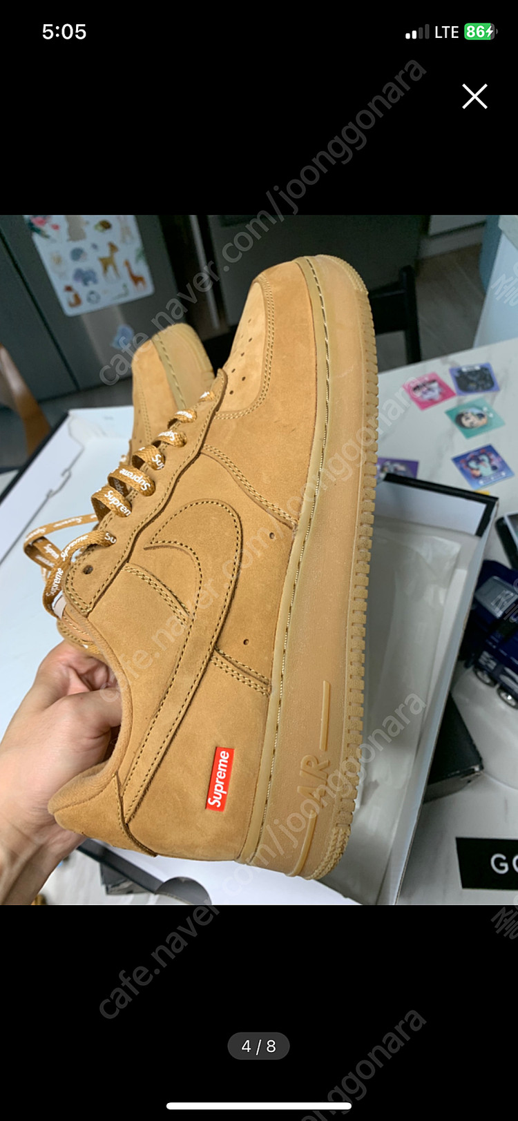 나이키x슈프림 된장포스 295사이즈 극미중고 이미지