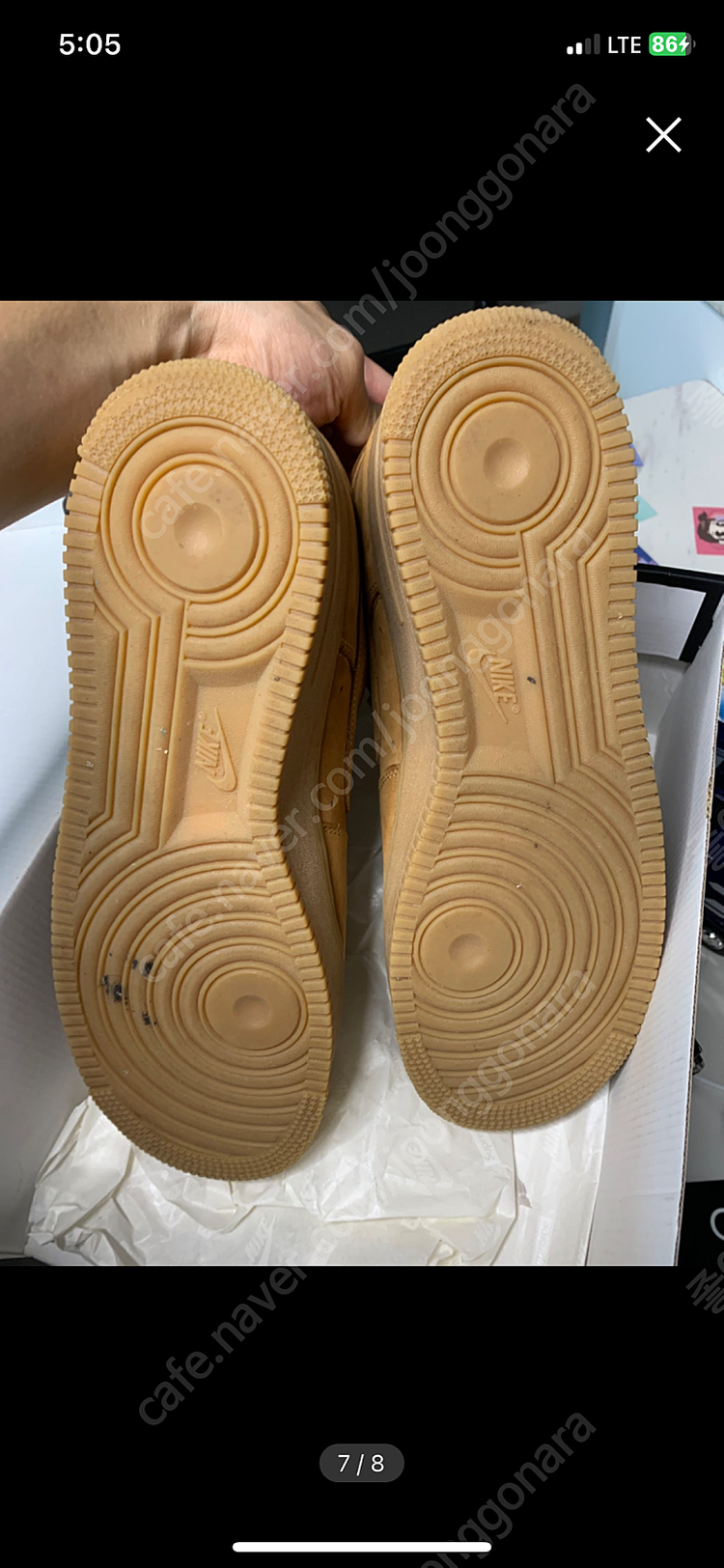 나이키x슈프림 된장포스 295사이즈 극미중고 이미지