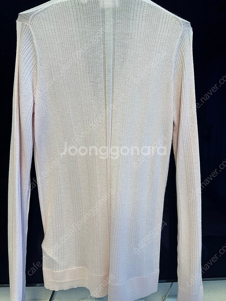 버버리 캐시미어 여성 가디건s 연핑크--3