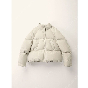 낫띵리튼 Cropped string puffer jacket (White fog) 패딩