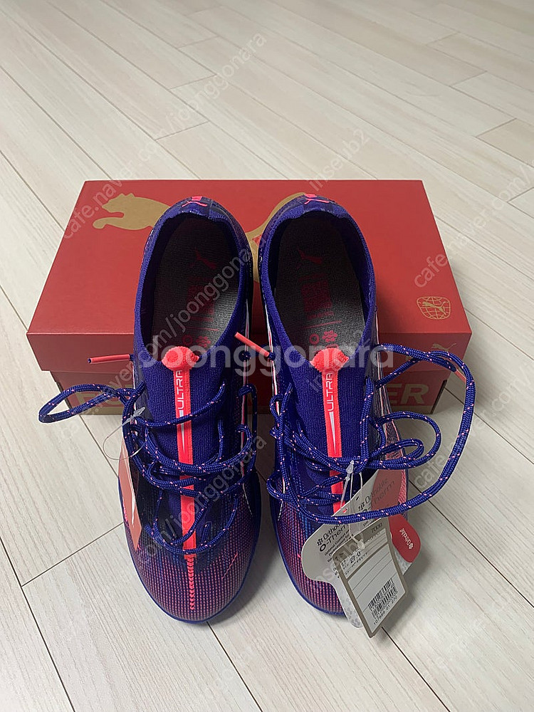 퓨마 울트라 5 프로 케이지 TF 풋살화 보라색 270--1