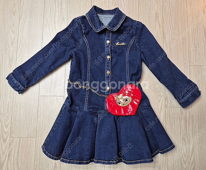 프랜치캣 데님 원피스120--0